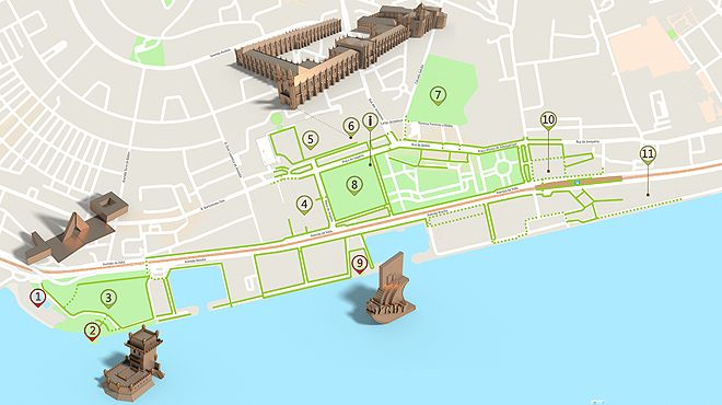 mapa de lisboa belem Belém (Lisboa)   Mapa do itinerário acessível |